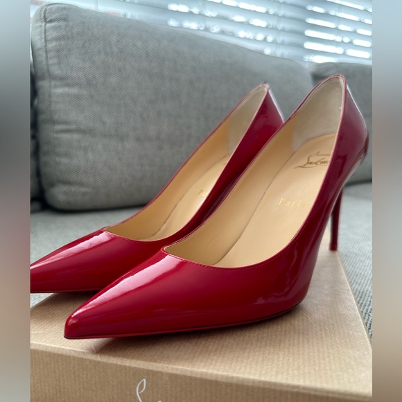 Christian Louboutin Kate 85 Patent red *New* 37.5 size - Picture 8 of 11